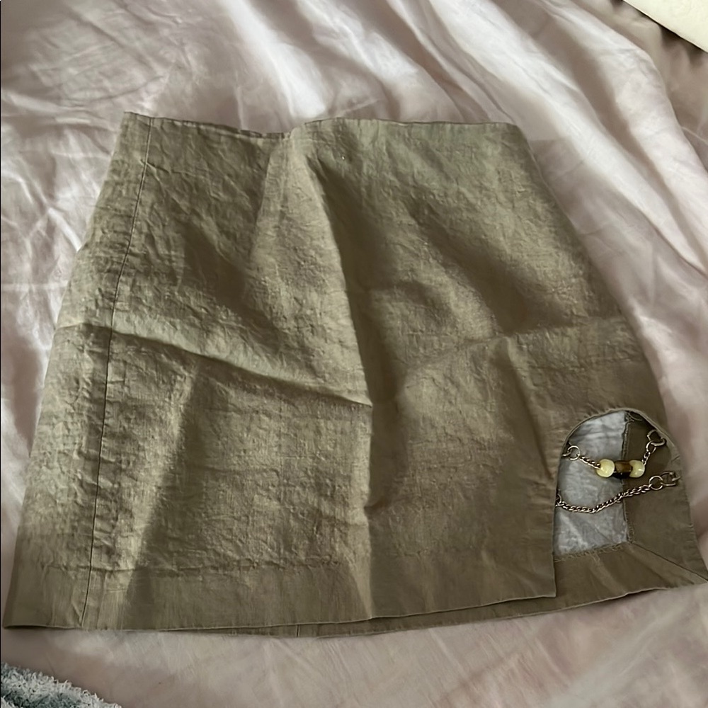 Zara Tan Mini Pencil Skirt Casual Resort Wear
